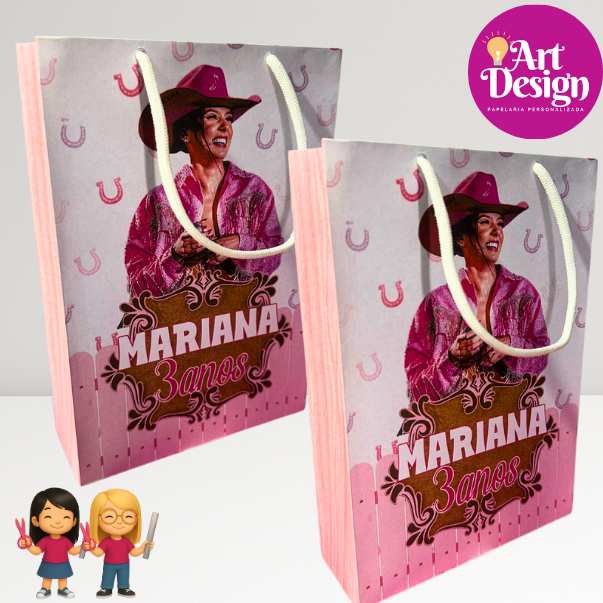 Sacolinha Personalizada Ana Castela PEGUE E MONTE / Tamanho P ou M  Lembrancinha Aniversário