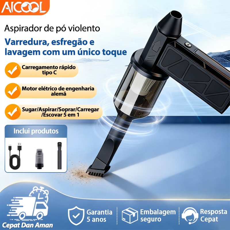 Aicool Soprador e Aspirador Turbo Ventilador Super Potente e Compacto 2 Em 1 Usb Aspirador Turbo Portátil Sem em Oferta na Shopee