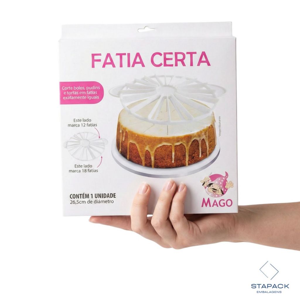 Cortador de Bolo Fatia Certa, Para Bolos e Tortas MAGO Confeitaria em Oferta na Shopee