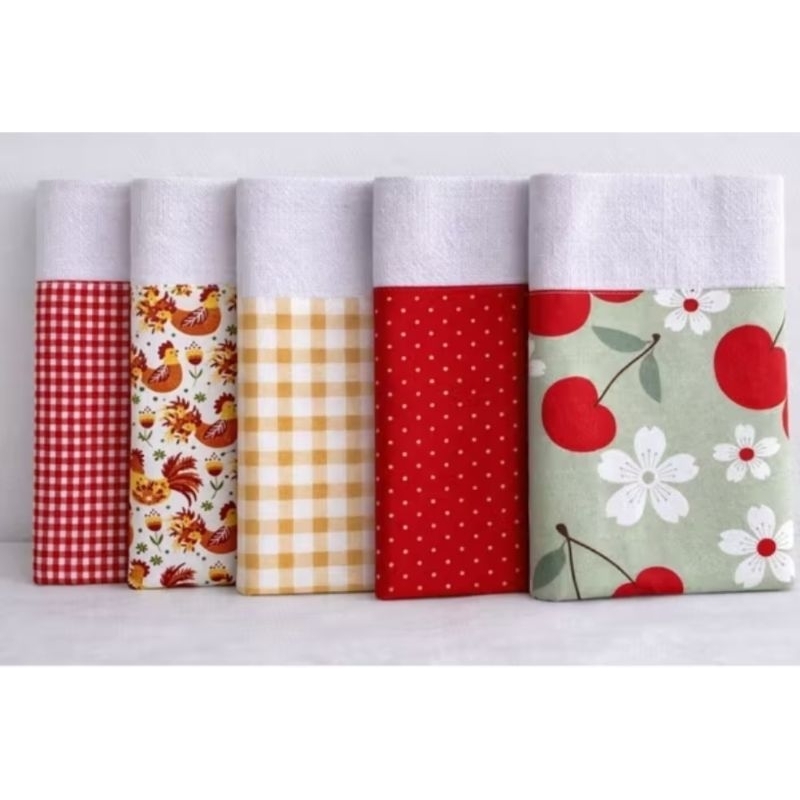 Pano de prato kit com 5 unidades