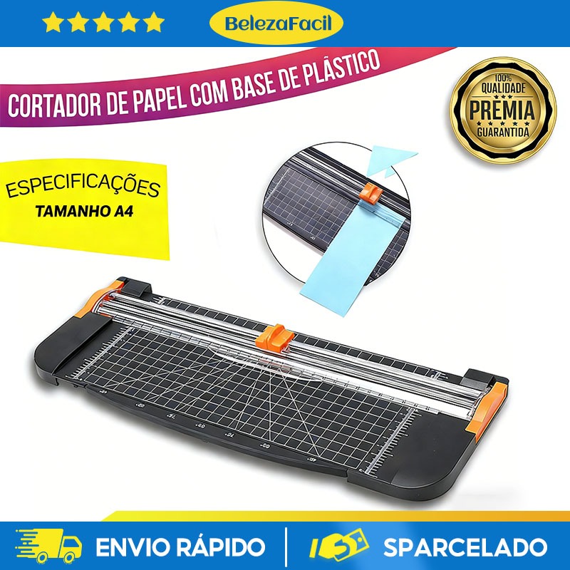 Guilhotina de Papel A4, Régua de Corte, Ferramenta para Scrapbooking, Papel Artesanal, Cupons, Etiquetas e Cartolina em Oferta na Shopee