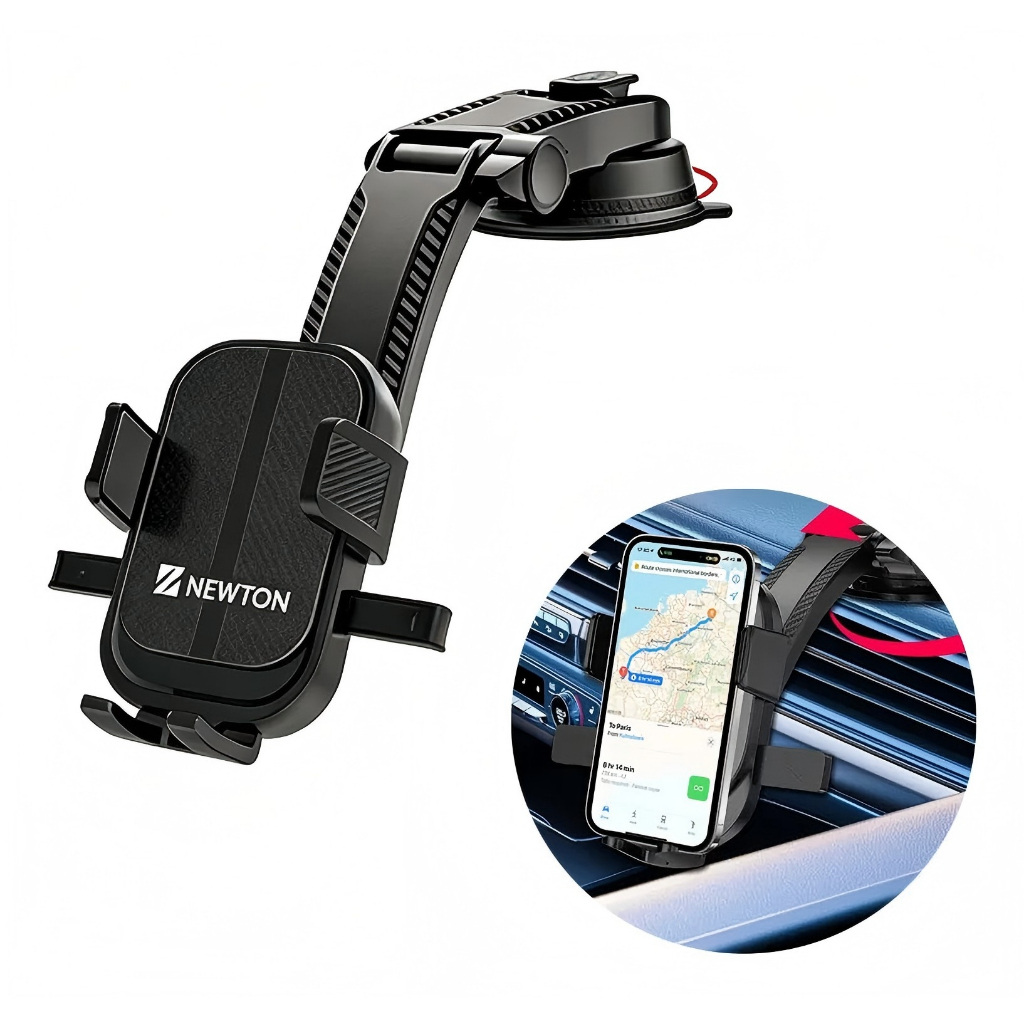 Suporte de Telefone para Painel do Carro Ajustável em Direções Vertical e Horizontal,Compatível com Todos os Smartphones