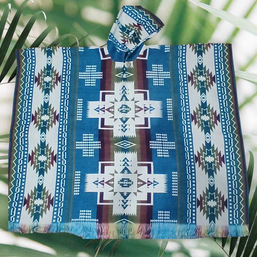 Poncho Peruano Geométrico Exclusivo Peça Única