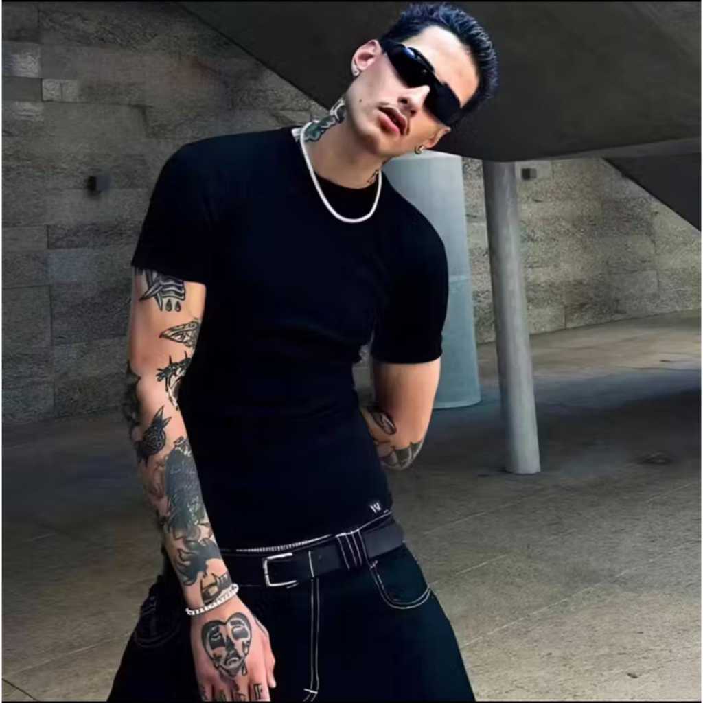 Camisa Masculina Canelada Americana Blusa Americana Masculina Camisa Slim Americana Slim Preta