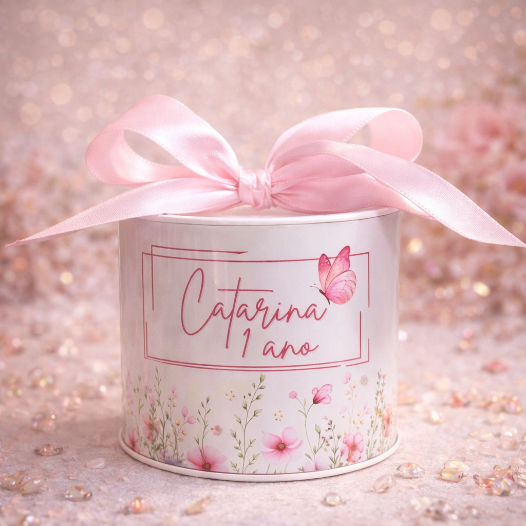 Tubolata Lembrancinha Personalizada JARDIM DAS BORBOLETAS - Lembrancinhas de Aniversário