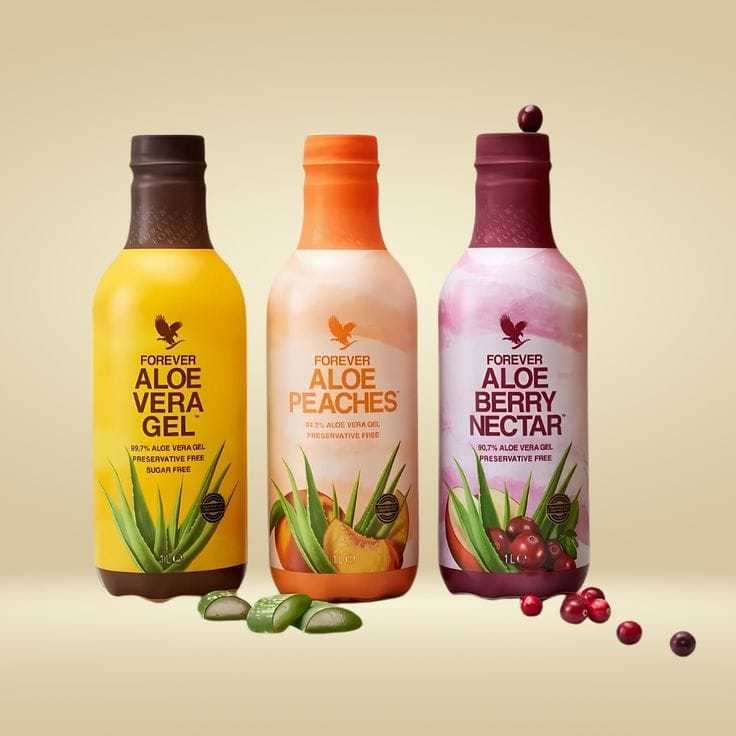 Suco de Aloe Vera Gel (babosa), 1 litro, 3 sabores para escolher Original Forever