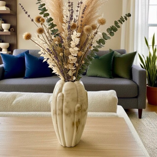 Vaso Artesanal Efeito Porcelana 17cm Decoração Casa Sala Rack Quarto Escritório Enfeite Moderno em Oferta na Shopee