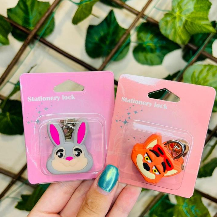 Cadeado Infantil Zootopia Chave Reserva Personagem Filme Coelho Raposa Cadeadinho Presente Fofo