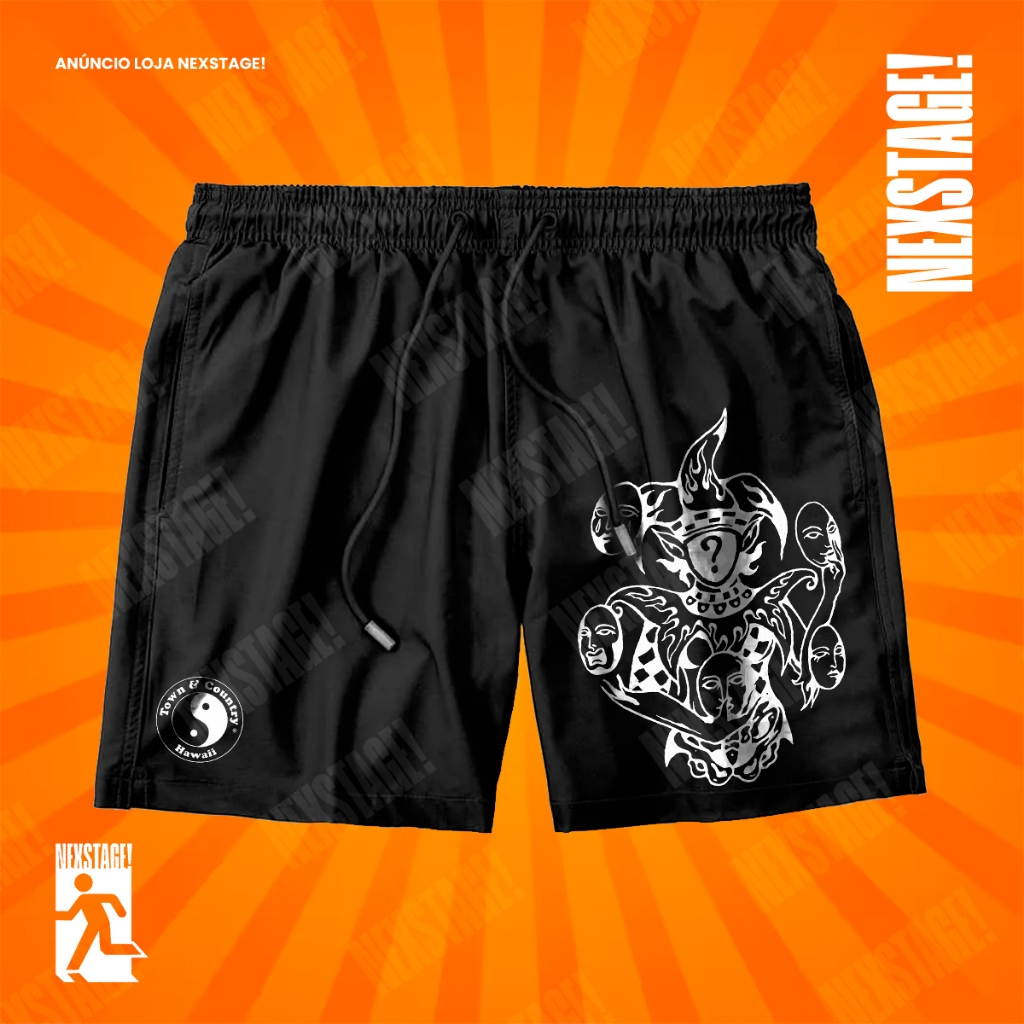 Bermuda Tactel Town Country Bobo Da Corte Máscaras Short Mauricinho Mandrake Chave Confortável Com Elastano Ideal Lazer