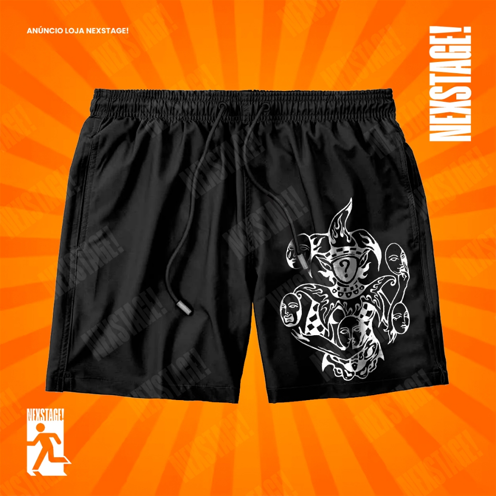 Bermuda Tactel Bobo Da Corte Máscaras Chora Agora Ri Depois Short Mauricinho Mandrake Chave Confortável Com Elastano