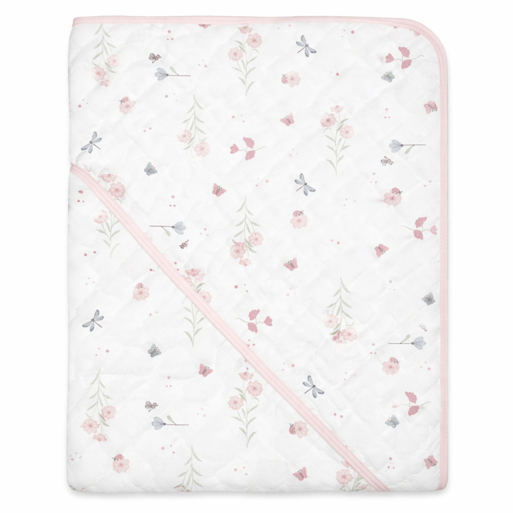 Toalha de Banho Karinho 100% Algodão Fralda Soft com Capuz para Bebê