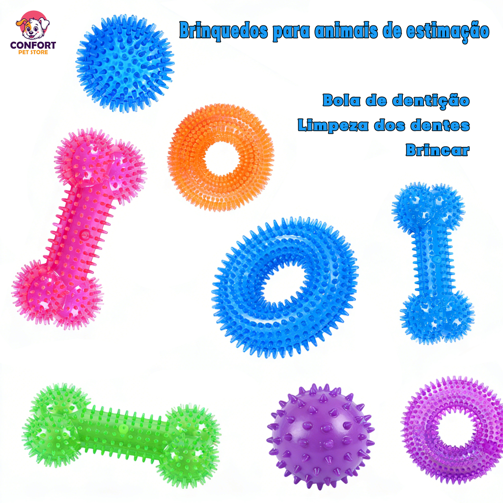 Brinquedo para Cachorro Mordedor Argola Espinho Mordedor Pet Argola Espinho PVC Para Cachorro Reforçado Com Apito em Oferta na Shopee