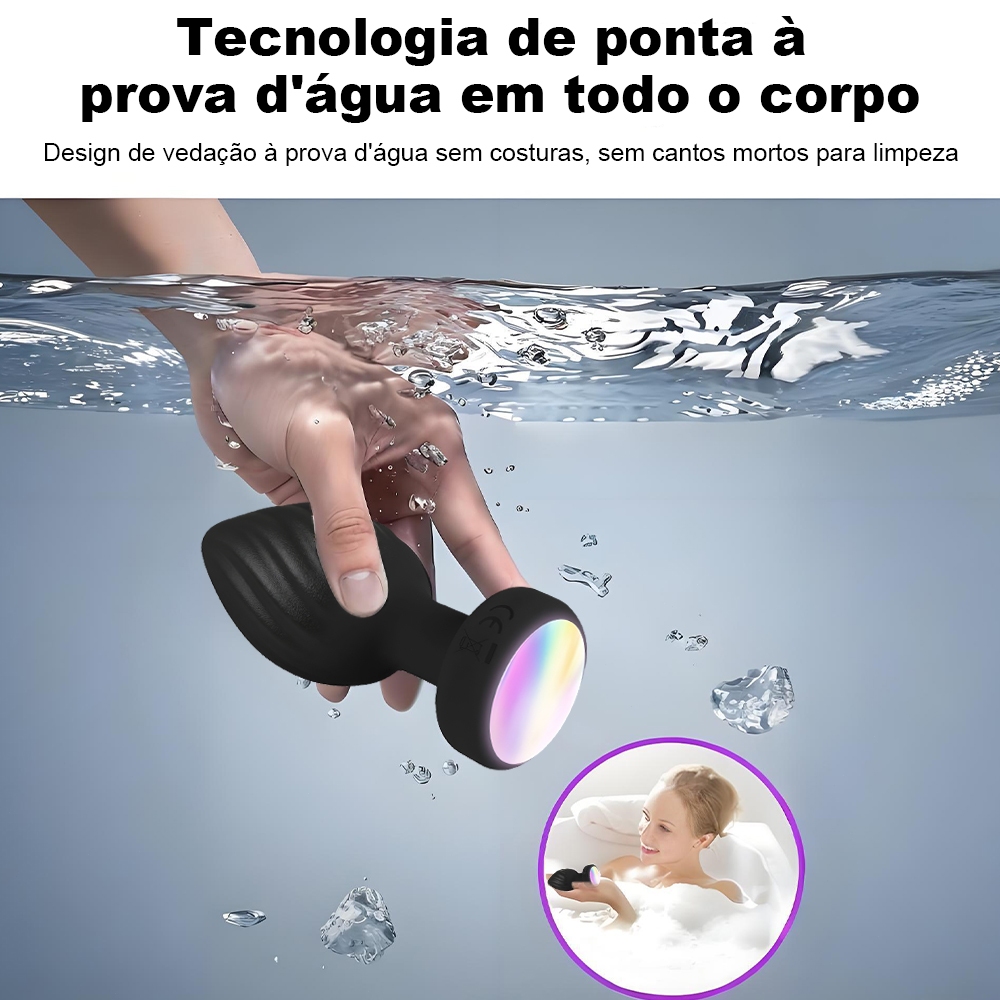 Plug Anal Vibratório com Controle Remoto – Recarregável, 10 Modos de Vibração, GS Controle