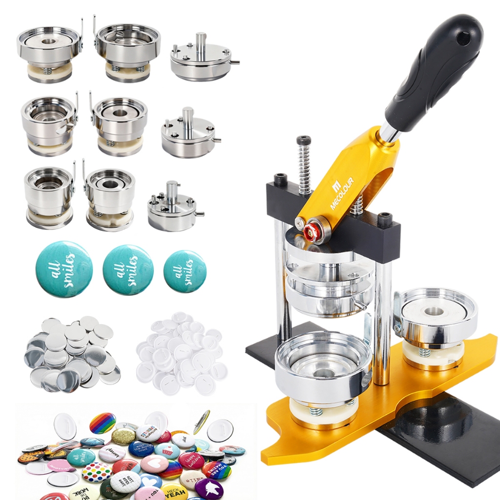 3 Kit Conjunto de Máquina de Crachá Deslizante Máquina De Button, Crachá 32/44/58mm 150 Boton