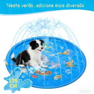 Splash Pad Sprinkler Esteira Piscina Inflável Pet Infantil 250cm 170cm 150cm 100cm em Oferta na Shopee