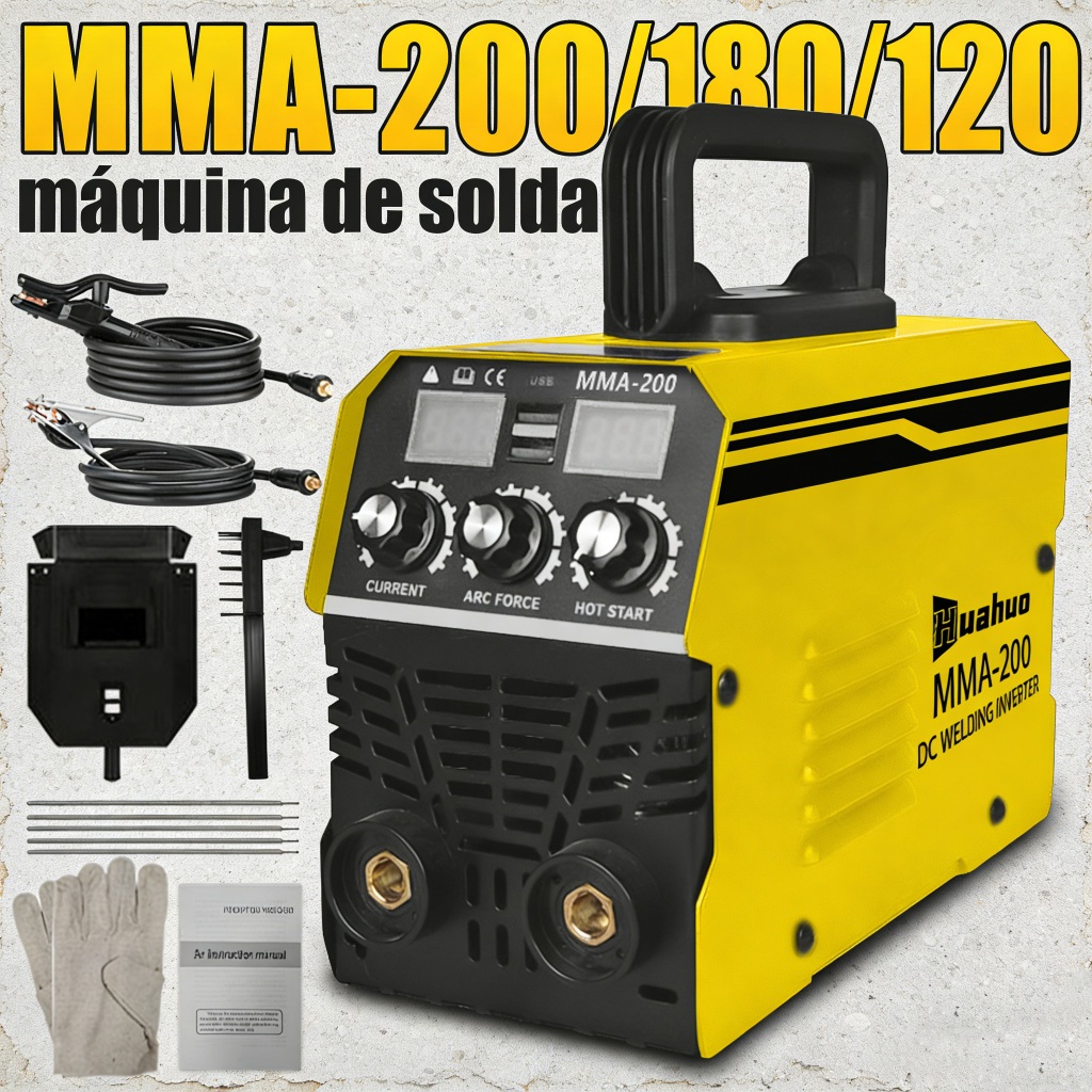 Máquina De Solda Inversora 220V/110V MMA-200/180/120 Tecnologia IGBT Ferramenta De Soldagem Portátil