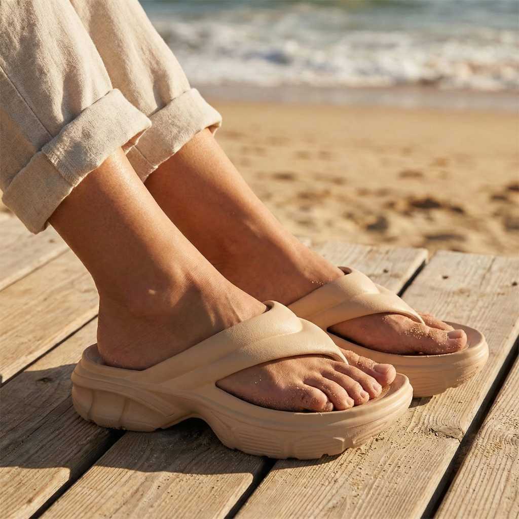 Chinelo Plataforma Feminino EVA Confortável | Sola Estruturada para Uso Diário em Oferta na Shopee