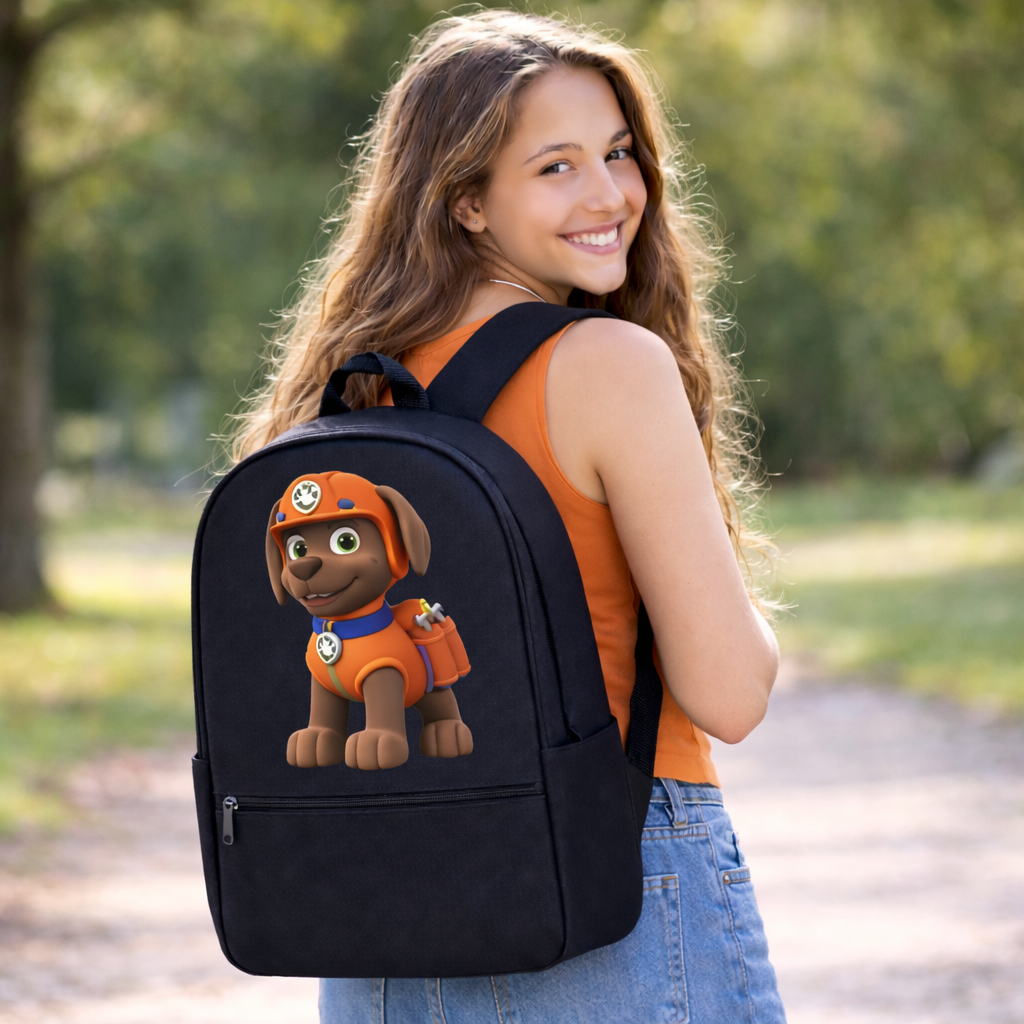 Mochila Bolsa Escolar Grande Reforçada 2 Bolso Lateral e Tablet (PATRULHA)