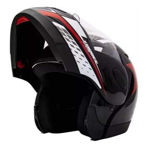 CAPACETE PARA MOTO ABERTO ROBOCOP ESCAMOTEAVEL ZARREF ARTICULADO  ORIGINAL TAURUS