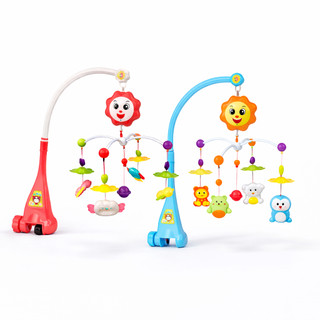 Mobile Berço Giratório Musical Rosa e Azul Cadeirão Infantil Emite Som Interativo Sono Bebe