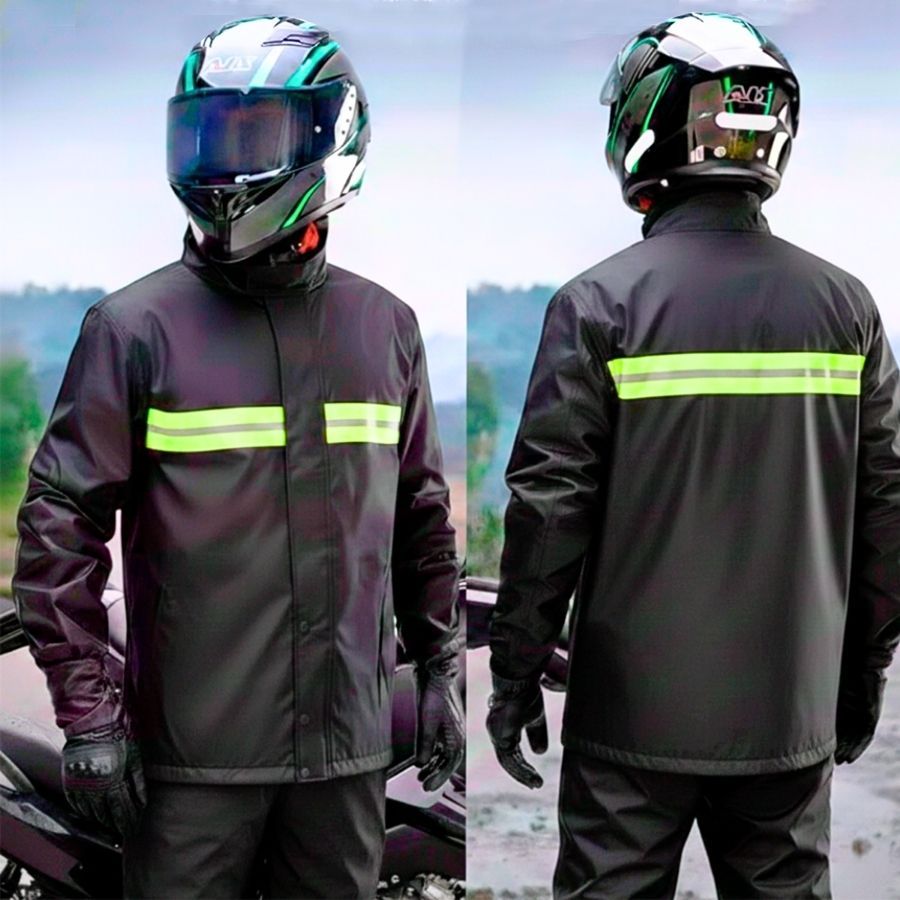 Capa Chuva Motoqueiro Impermeável Pioneira Moto Reforçada Delta PVC Motoboy