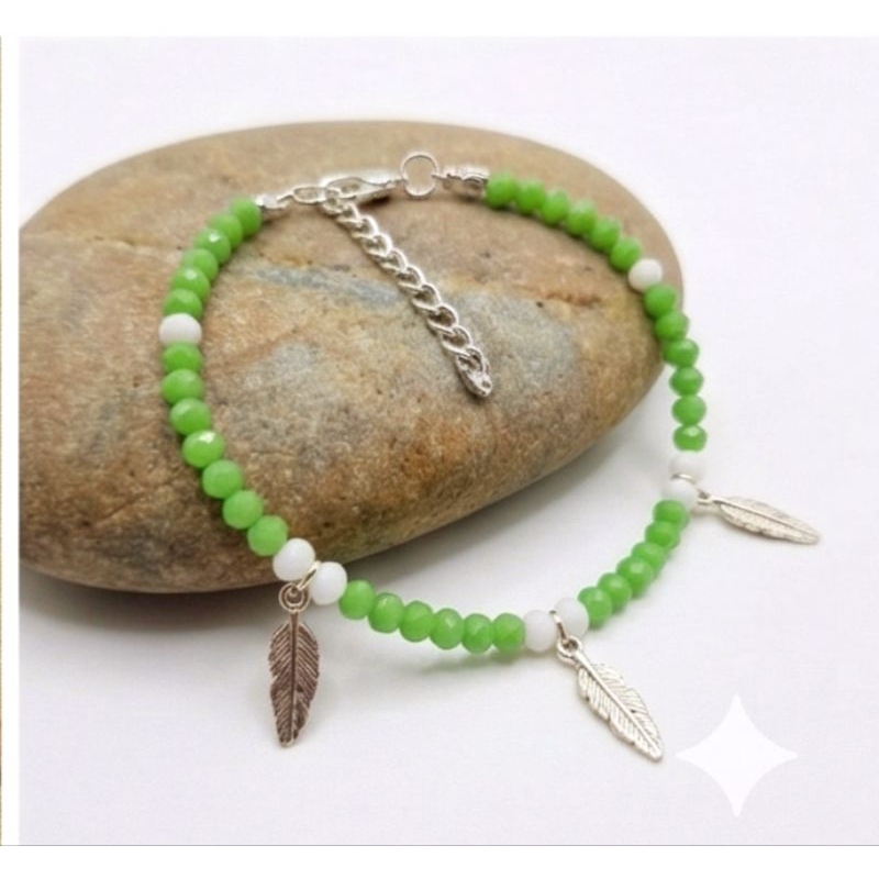 Pulseira Guia Minimalista Orixá Oxóssi Guardião das Matas. Guias e Orixás Umbanda e Candomblé.