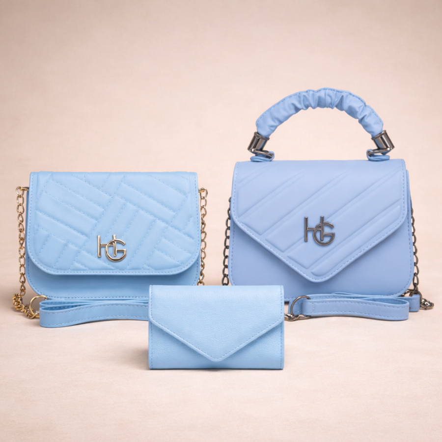 Kit 3 Peças Bolsas Femininas Transversal Hello Griff Estilo Blogueirinha Lançamento