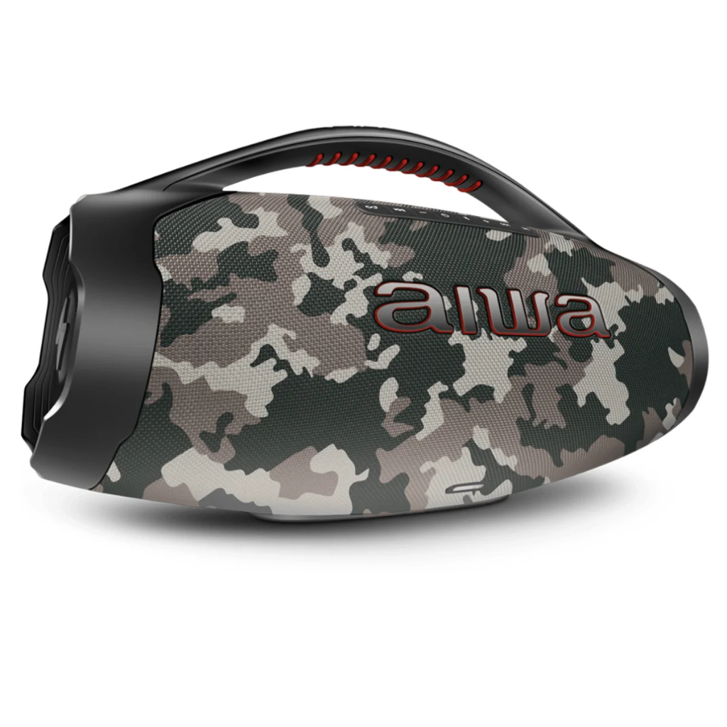 CAIXA DE SOM BOOMBOX PLUS AWS-BBS01B CAMUFLADO BIVOLT 200W 30HRS AIWA em Oferta na Shopee