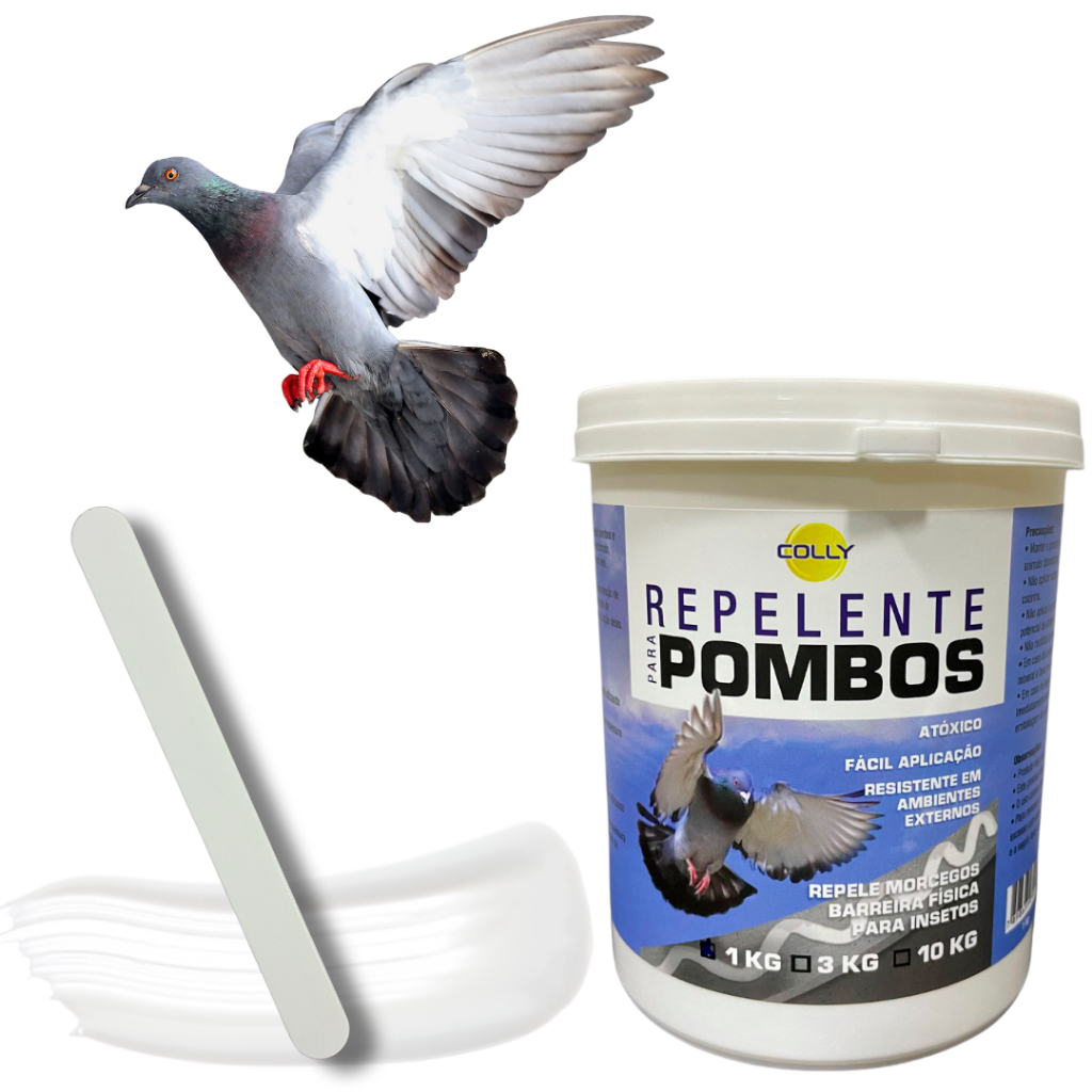 Inibidor de Pouso Repelente Pombo Gel Antepomos 1kg - Gel Espanta Morcegos Pombos