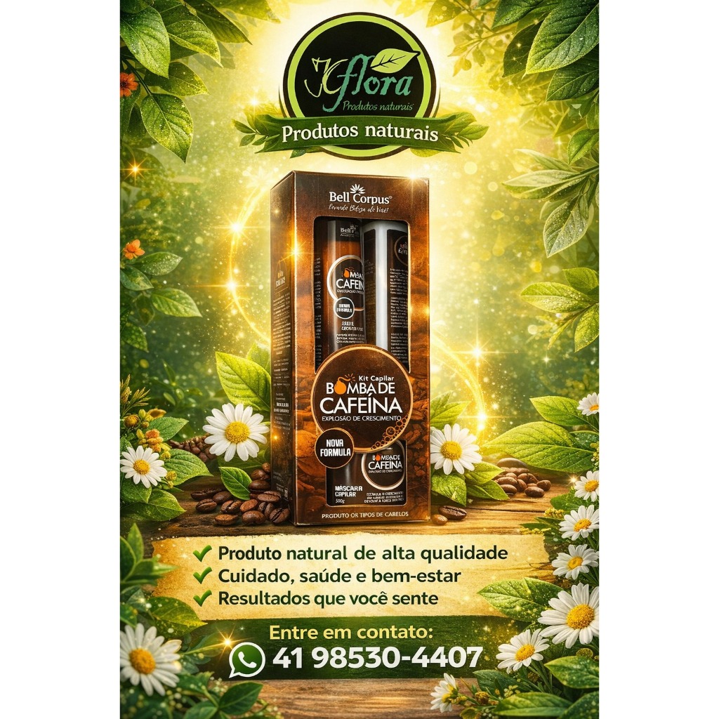 kit capilar com shampoo+condicionador+mascara capilar+creme para pentear bomba de cafeina
