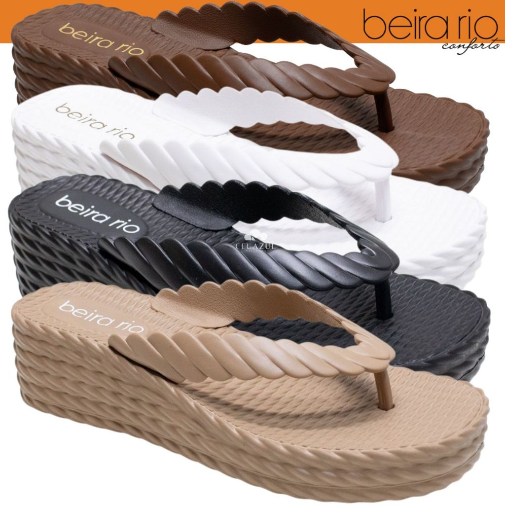 Tamanco Feminino Beira Rio Salto Anabela Plataforma Conforto Original em Oferta na Shopee