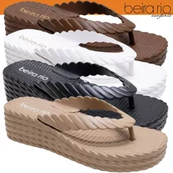 Tamanco Feminino Beira Rio Salto Anabela Plataforma Conforto Original