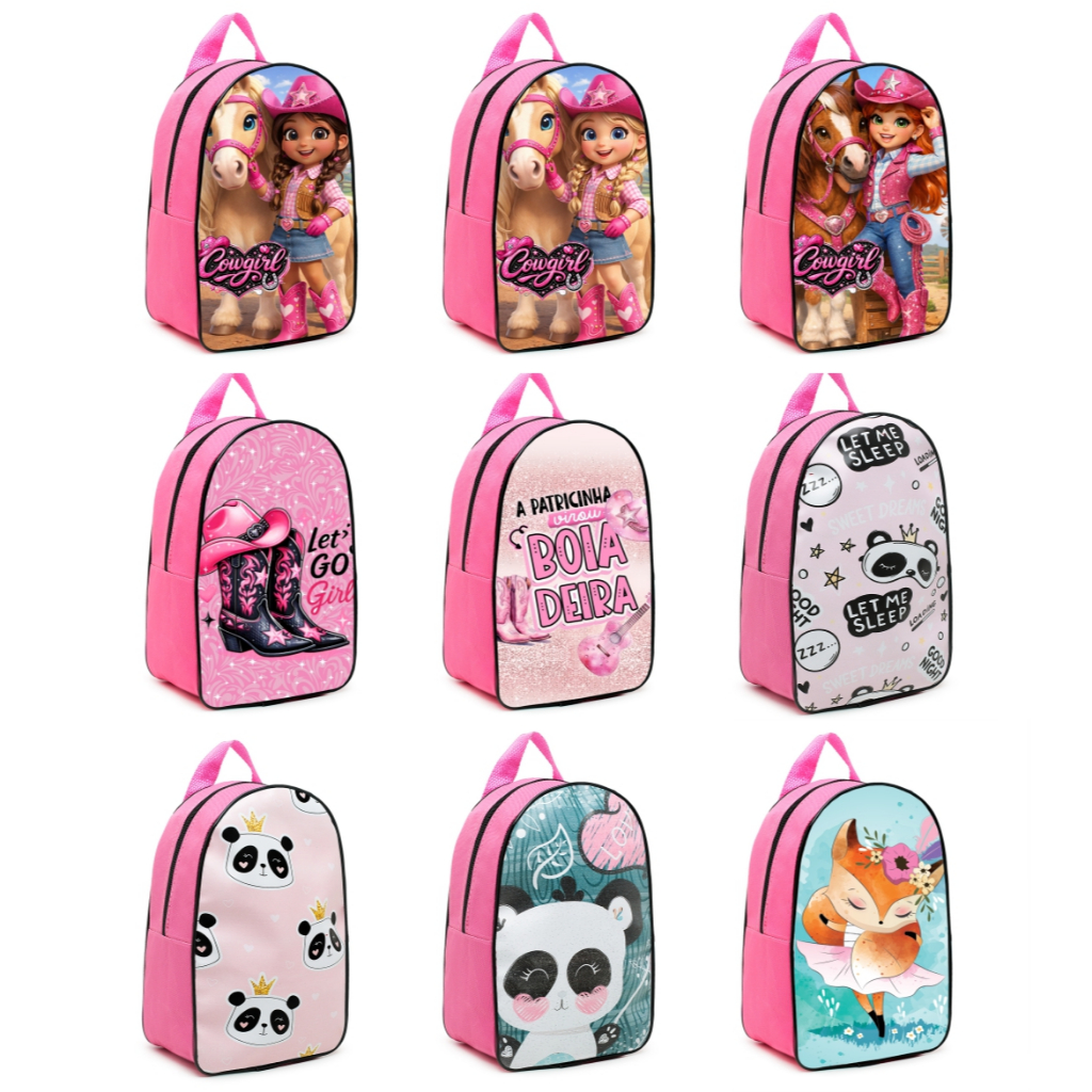 Mochila Infantil Pequena de Passeio ou Creche / Escolha sua Estampa