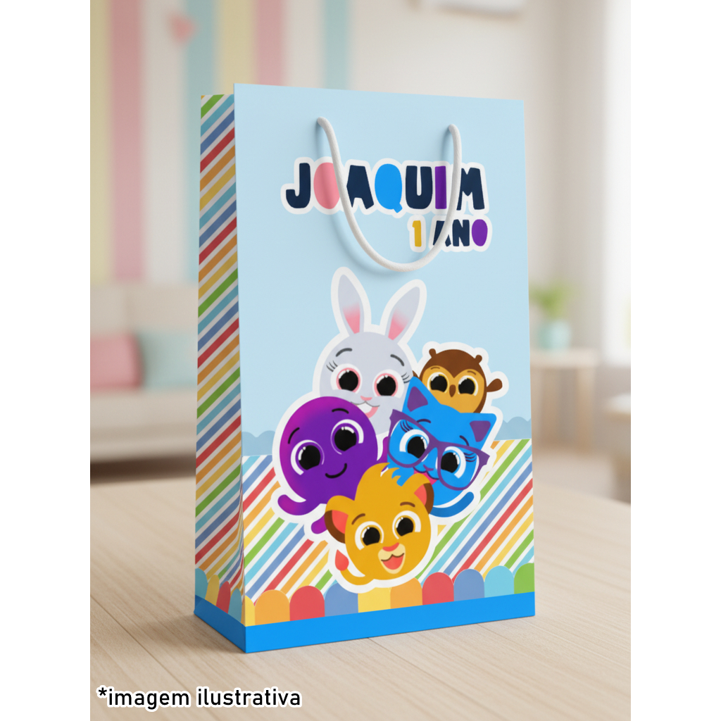 Sacolinha Bolofofo | Personalizada | Lembrancinha Festa Sacola Surpresa Bolsinha Bolsa PEGUE E MONTE