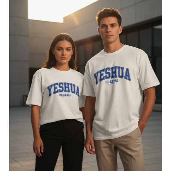 Camiseta Oversized Unissex YESHUA Streetwear Cristã| Estilo Urbano Moderno
