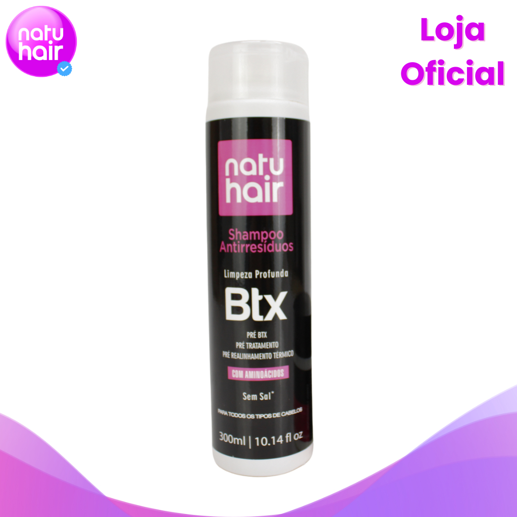 Shampoo Antirresíduos BTX NatuHair 300ml