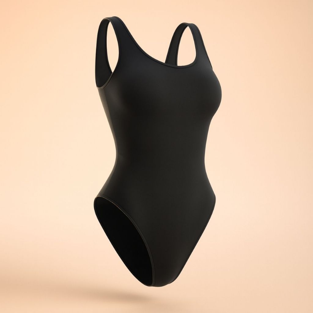 Maio de Suplex Forrado, Do P ao GG Preto Roupa de Banho Piscina Parque Aquático