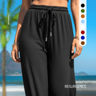 Calça Pantalona Feminina Wide Leg Duna Verão Viagem Leve Tendência Chique Confortável Calças e Short em Oferta na Shopee