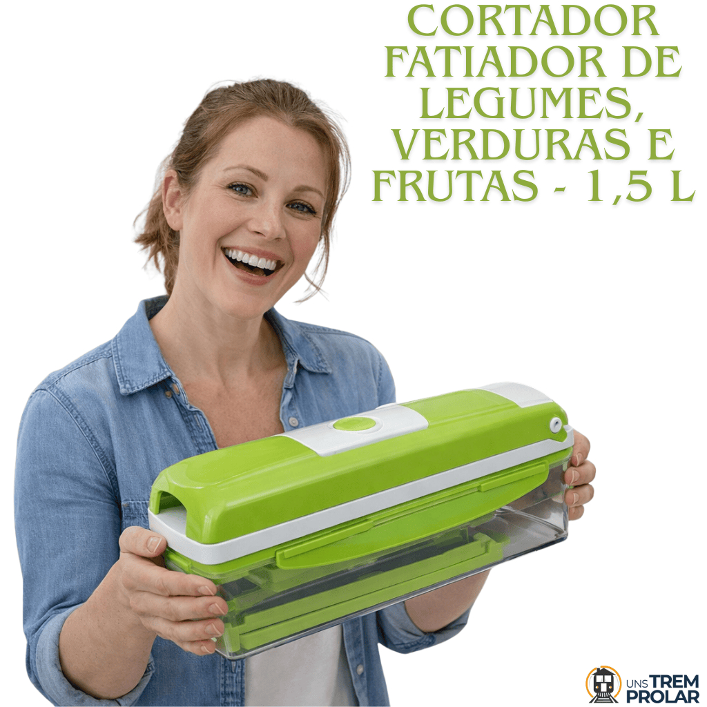 Cortador Fatiador De Legumes Verduras Frutas Nicer Dicer Com Recipiente - Pica Fatia Rala - Lâminas Inox em Oferta na Shopee