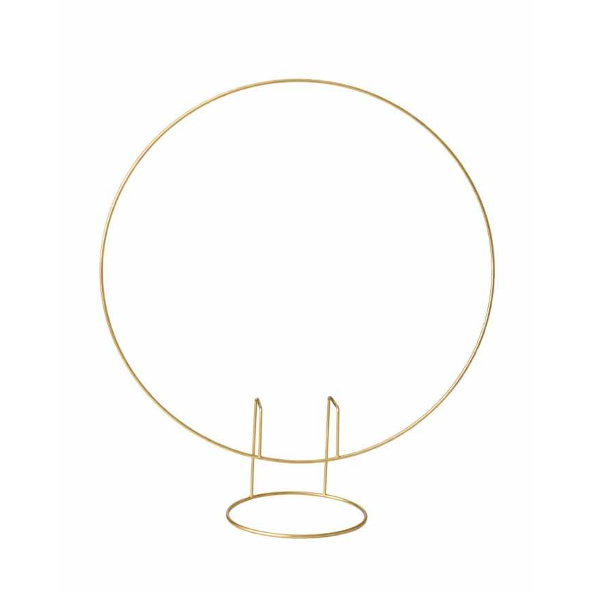 Mini Arco Painel Redondo Suporte para Decoração Festa Dourado 50x50cm