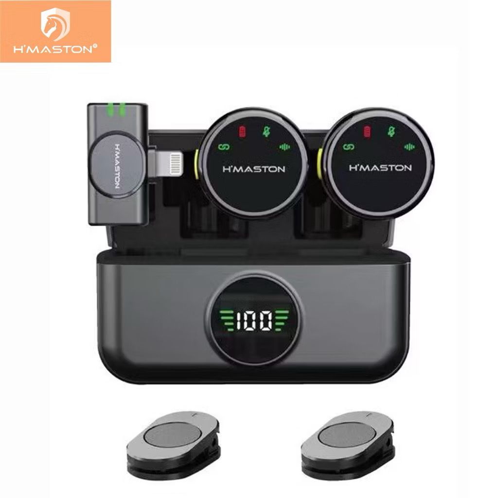 H'maston MK18/19 Microfone De Lapela Profissional Sem fio Magnético Redução de Ruído em Oferta na Shopee