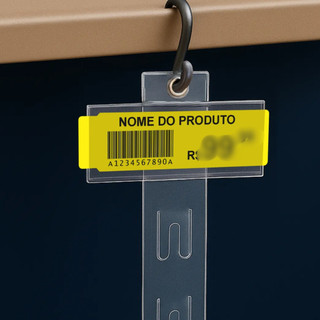 Fita Cross Clip Strip Produ Com Precificador 12 Ganchos Para Merchandising PDV Exibicao