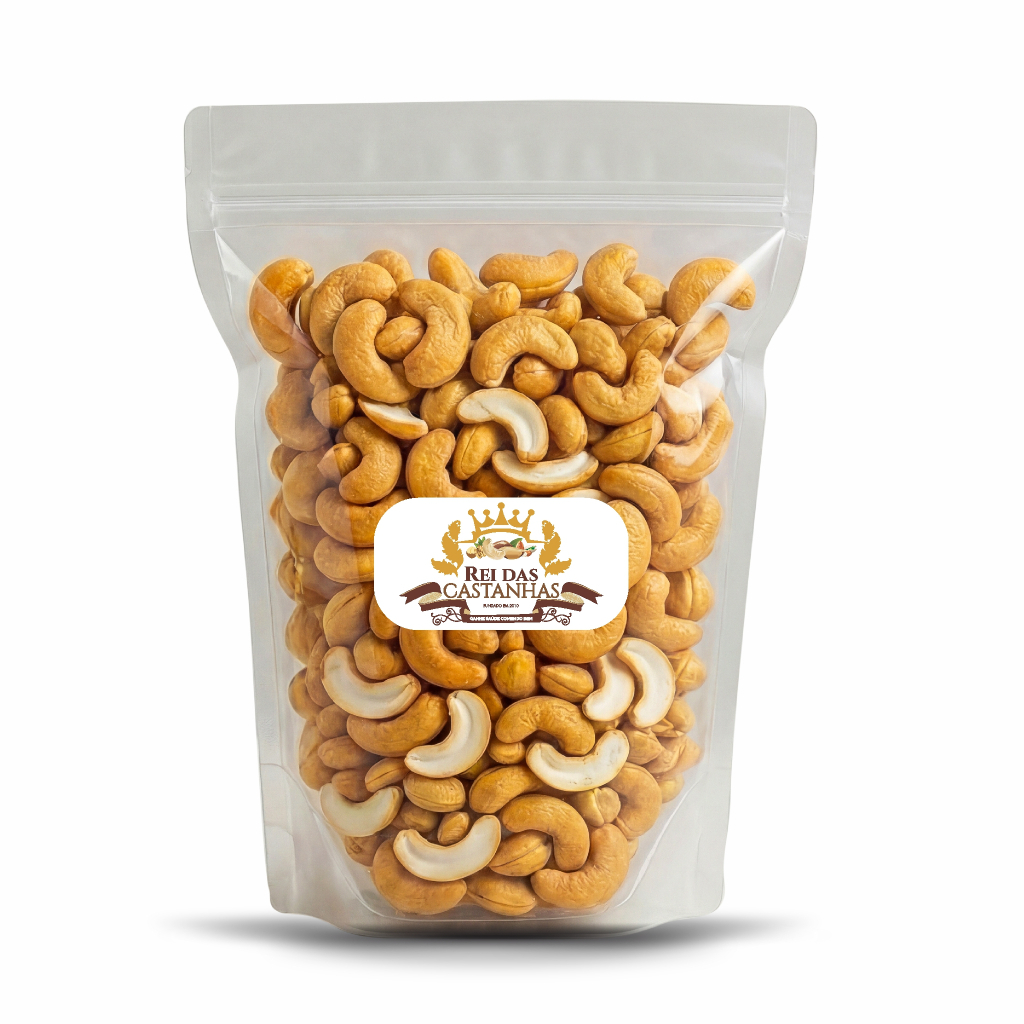 Mix de bandas e inteiras - Castanha De Caju Torrada COM SAL   [PREMIUM] 500G/1KG - SAFRA 2025 em Oferta na Shopee