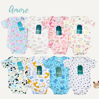 Body Bebê Manga Curta Amore Estampado Menina Menino 100% Algodão em Oferta na Shopee