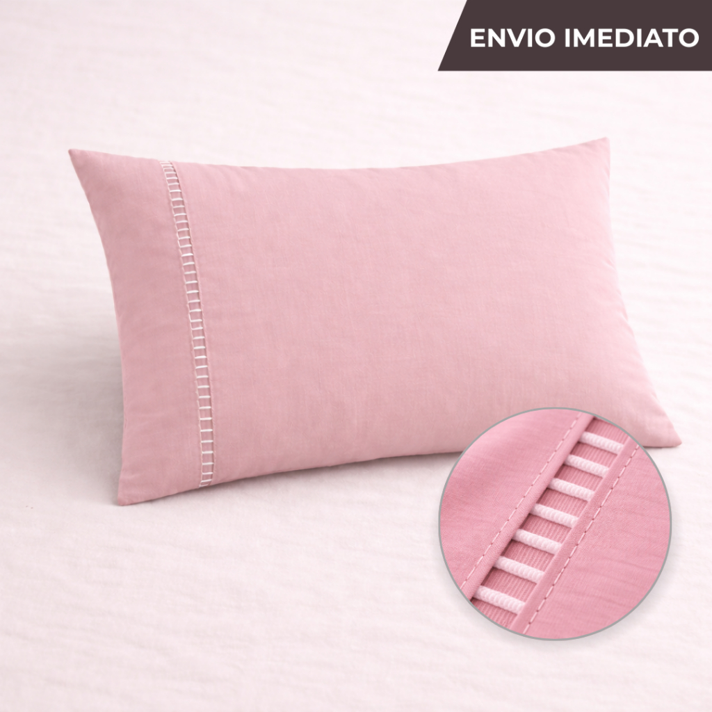 Fronha Avulsa Micropercal 400 Fios Capa para Travesseiro 70x50cm com Ponto Palito