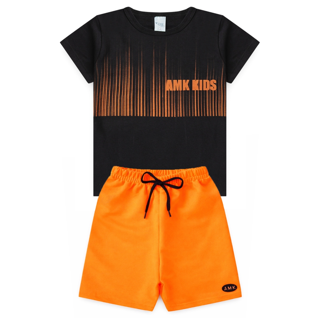 Conjunto Infantil Menino Roupa de Criança masculino Bermuda e Camiseta Atacado Barato. L03