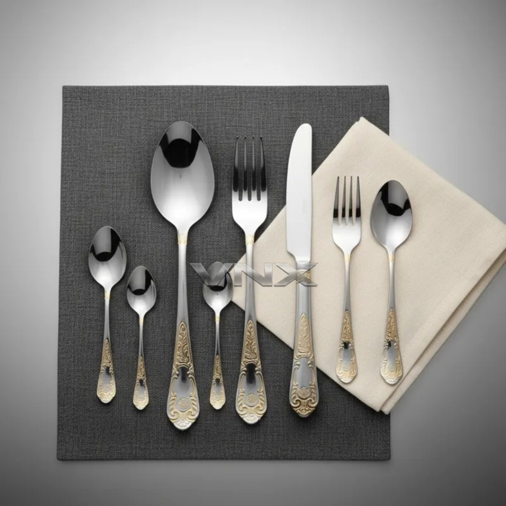 kit Faqueiro Luxo 84 Peças Estilo Europeu com Maleta de Couro Premium Inox Completo em Oferta na Shopee
