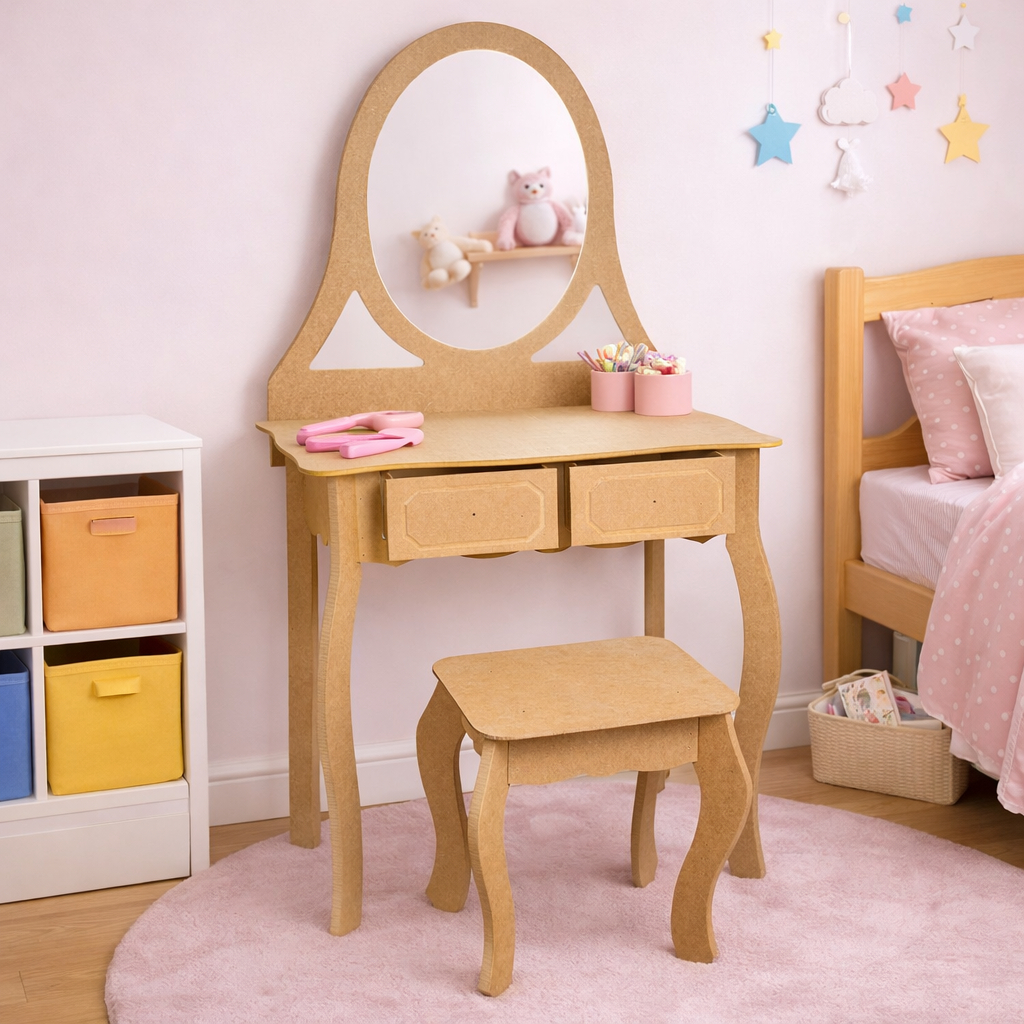 Penteadeira Infantil Mdf Decoração Quarto de Menina