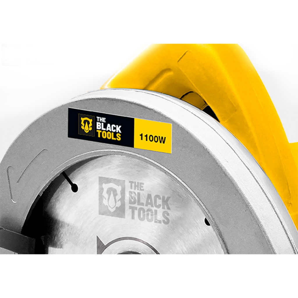 Serra Circular 1100w 7.1/4 Pol Profissional Com Guia Lateral Amarelo 60hz The Black Tools + Acessório