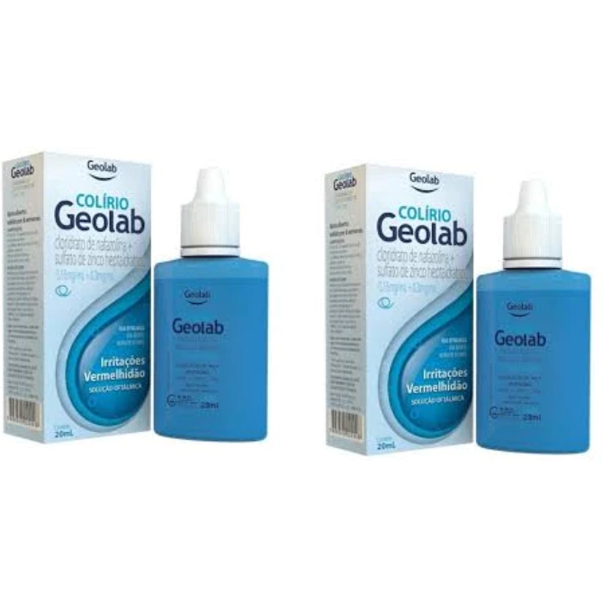 Colírio GEOLAB 20 ML KIT com 2 FRASCOS em Oferta na Shopee